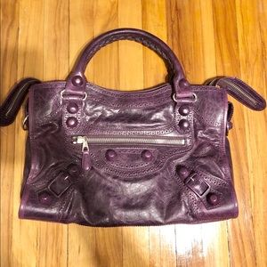 BALENCIAGA Agneau Covered Giant Brogues City Bag